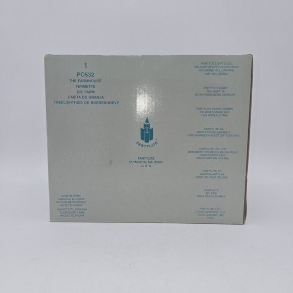 Partylite Village Farmhouse Ceramic Porcelain Tealight Candle Holder PO532 EUC 1 - Picture 8 of 12